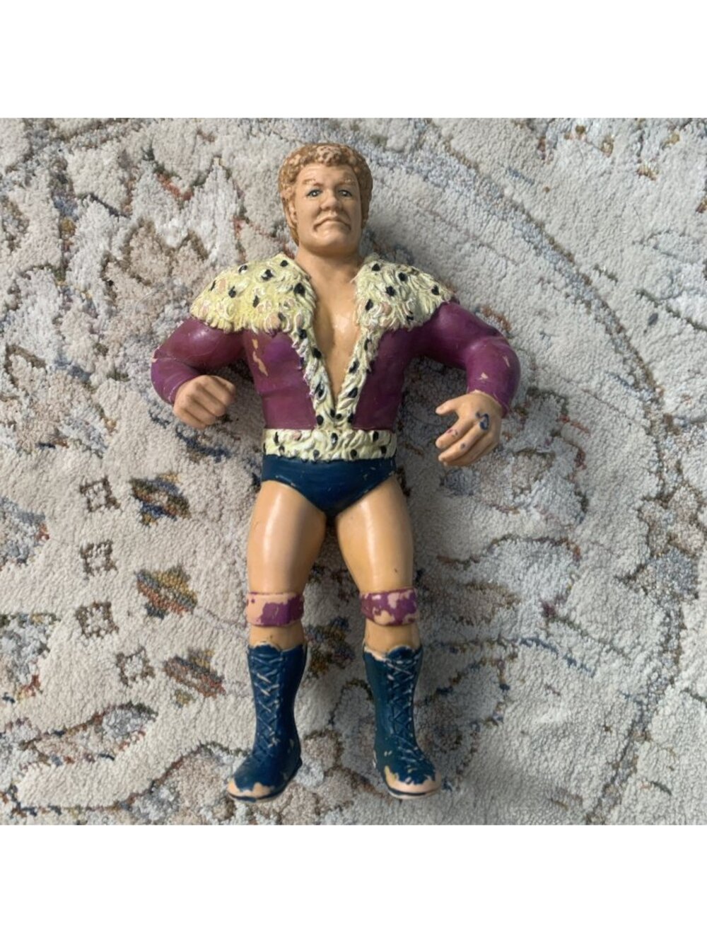 " KING  HARLEY  RACE " 1987 TITAN SPORTS  WRESTLING  ACTION  FIGURE " NO  CROWN